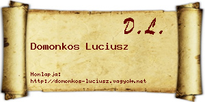 Domonkos Luciusz névjegykártya